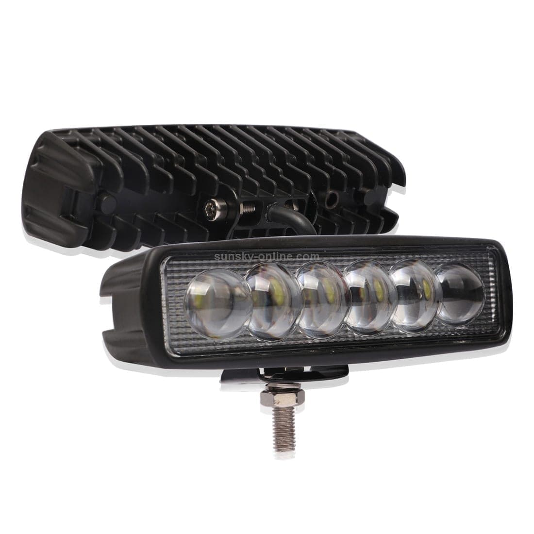 6 inch 18W 6000K IP68 8D Car Boat Marine Work Lights Spotlight LED Bulbs, DC 10-30V