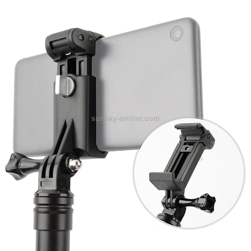 Selfie Sticks Monopods Mount Phone Clamp for iPhone, Samsung, HTC, Sony, LG and other Smartphones, Clip Range: 6-9cm (Black)
