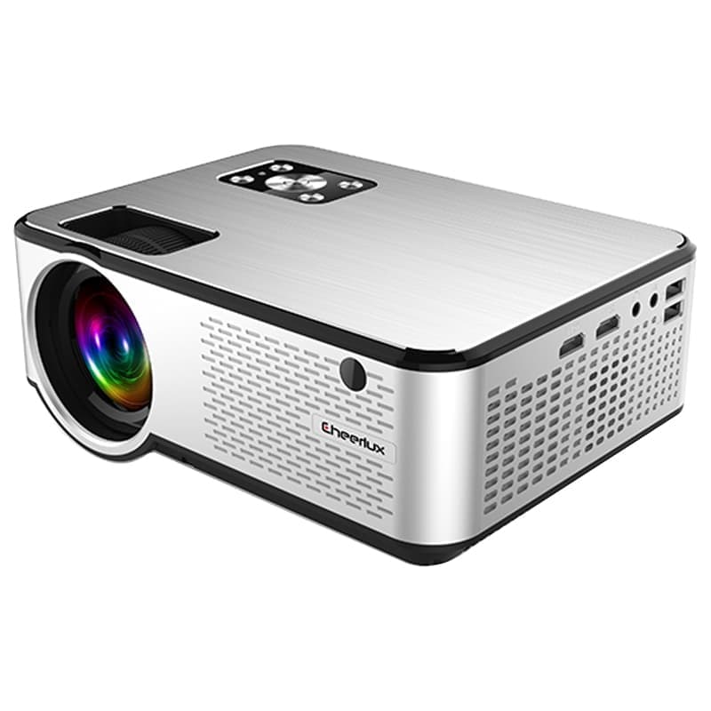 Cheerlux C9 1920x1080P HD Android Smart Projector, Support HDMI x 2 / USB x 2 / VGA / AV (Black)