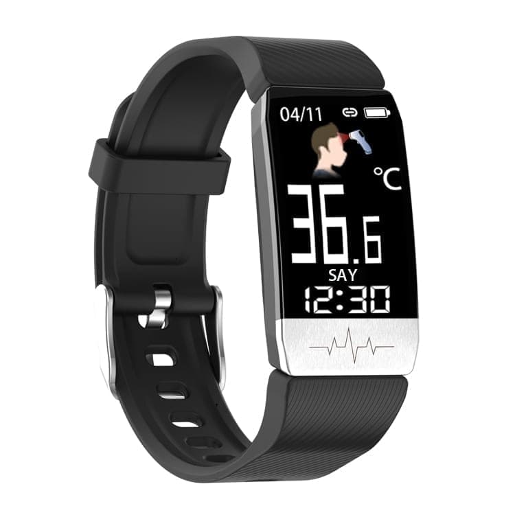 T1S 1.14 inch Screen IP67 Waterproof Smart Bracelet, Support Blood Oxygen Monitoring / Body Temperature Monitoring / Heart Rate Monitoring (Black)