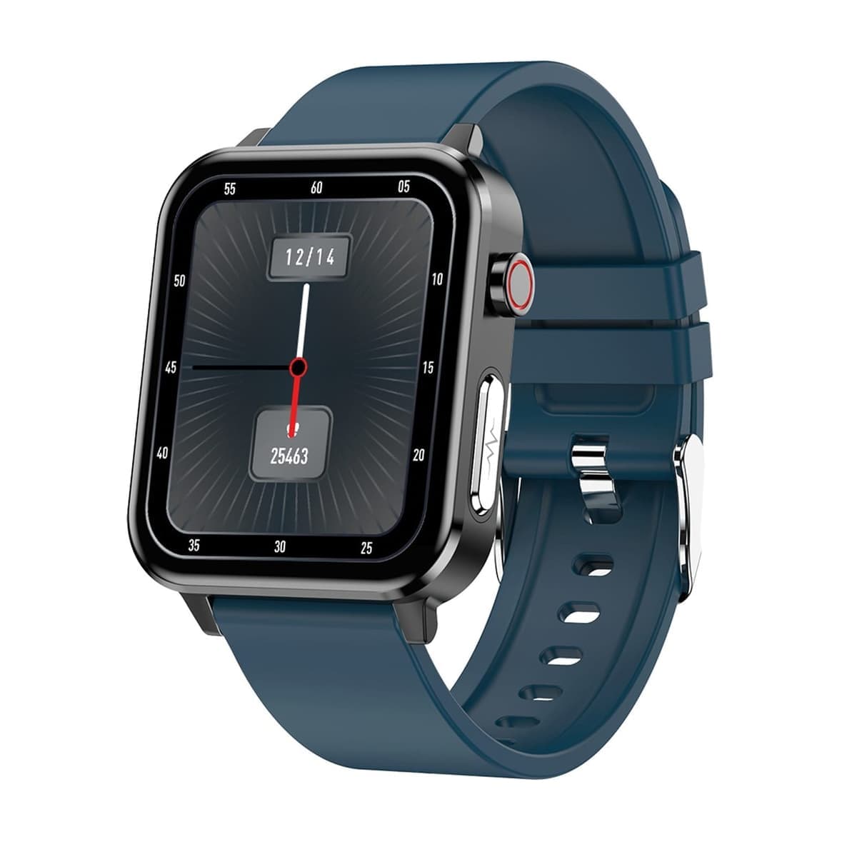 E86 1.7 inch TFT Color Screen IP68 Waterproof Smart Watch, Support Blood Oxygen Monitoring / Body Temperature Monitoring / AI Medical Diagnosis, Style: TPU Strap (Blue)