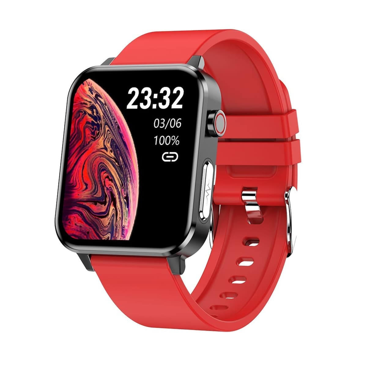 E86 1.7 inch TFT Color Screen IP68 Waterproof Smart Watch, Support Blood Oxygen Monitoring / Body Temperature Monitoring / AI Medical Diagnosis, Style: TPU Strap (Red)