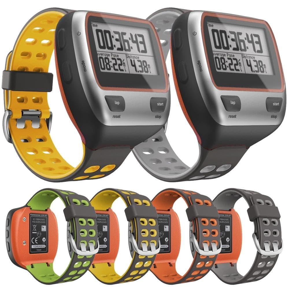For Garmin Forerunner 310XT Two-color Silicone Watch Band