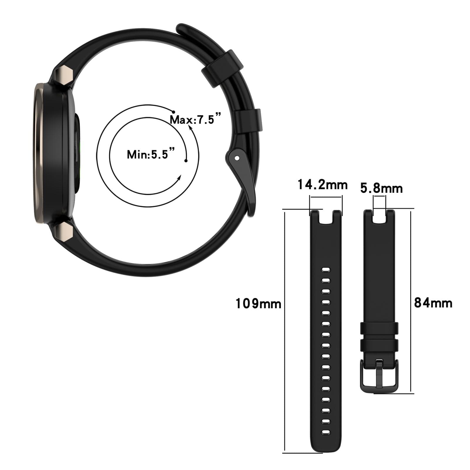 For Garmin Lily Silicone Watch Band with Dismantling Tools (Grey)