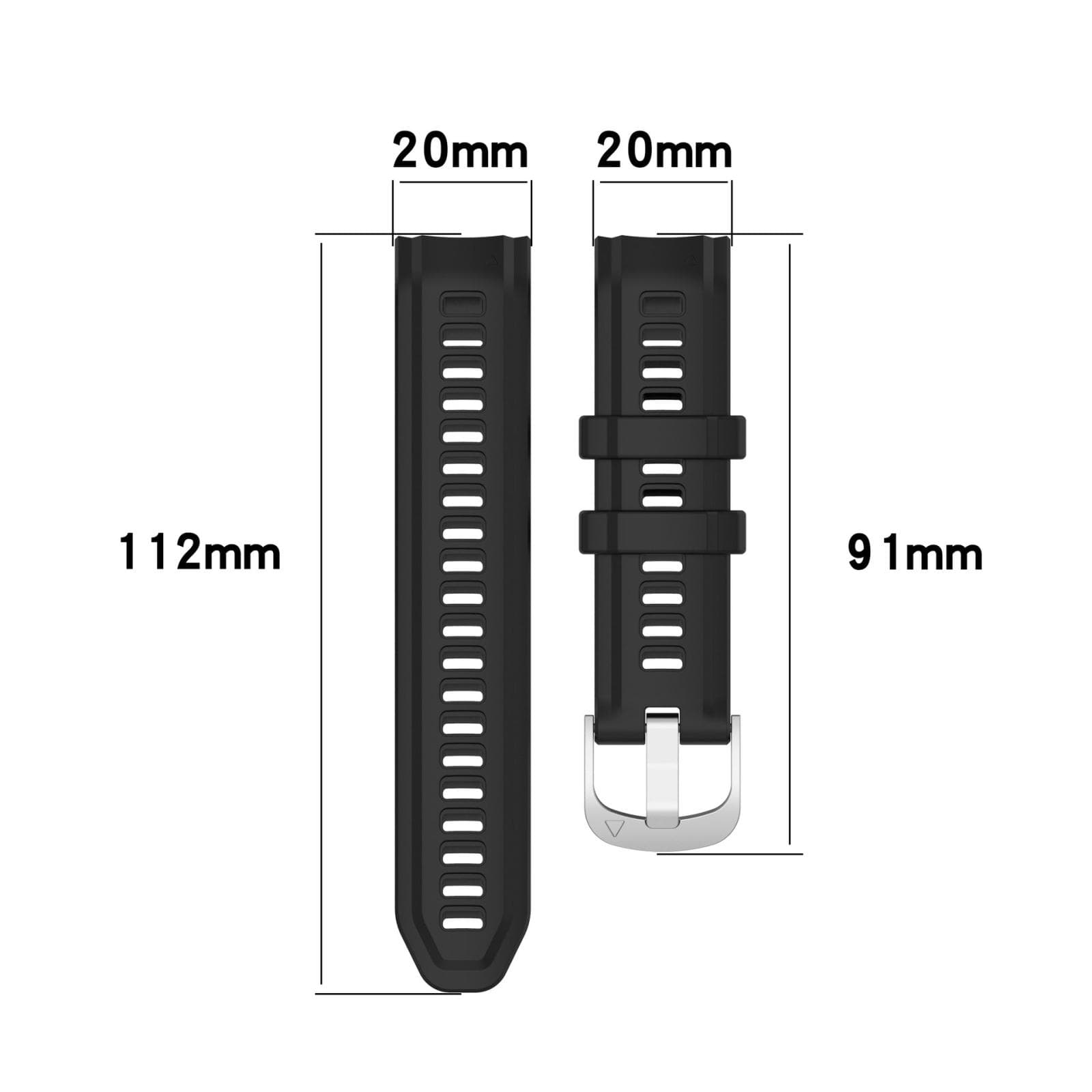 For Garmin Instinct 2S Silicone Watch Band (Black)