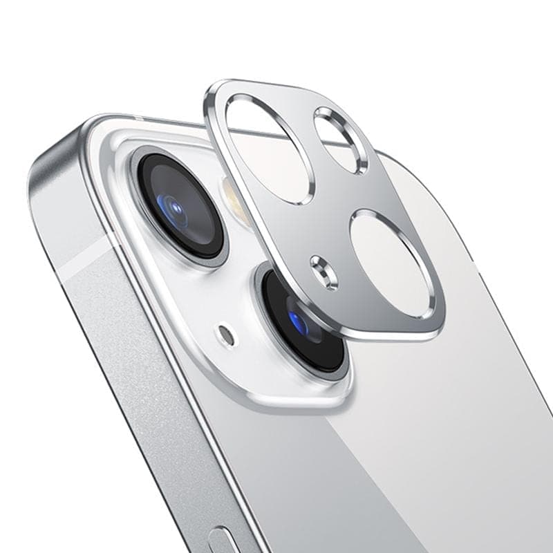 For iPhone 13 / 13 mini XDcase Titanium Alloy Hollow Camera Lens Protector (Silver)