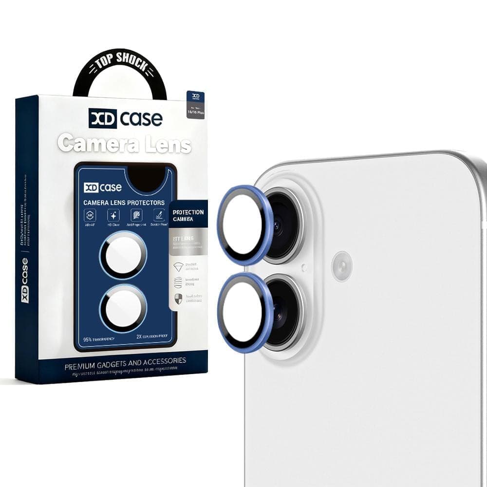 For iPhone 16 / 16 Plus XDcase AF + AR Hawkeye Camera Lens Protector with Alignment Tool