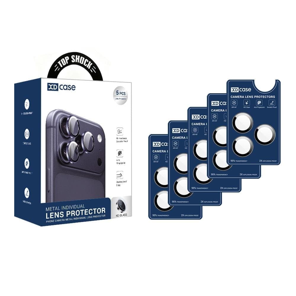 For iPhone 17 Pro Max XDcase 5pcs AF + AR Hawkeye Camera Lens Protector with Alignment Tool (Blue)