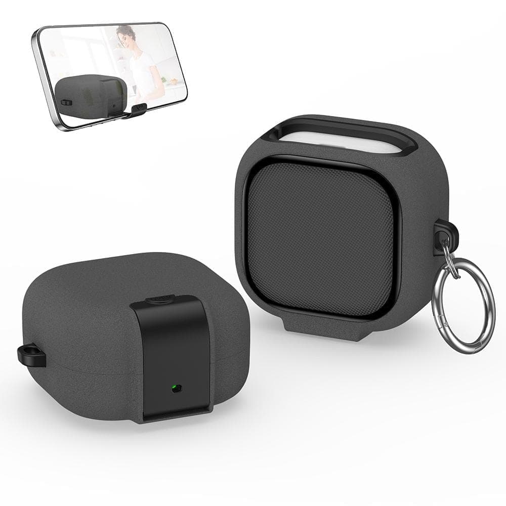 For Samsung Galaxy Buds4 / 4 Pro XDcase Armor Full-body Earphone Case with Hook & Security Lock (Grey)