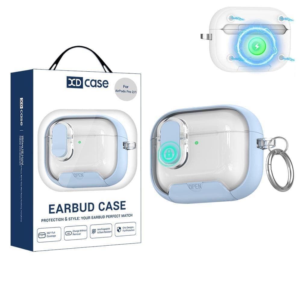 For AirPods Pro 2 / 1 XDcase Starlink Series Magnetic Earphone Case with Holder & Security Lock (Blue)