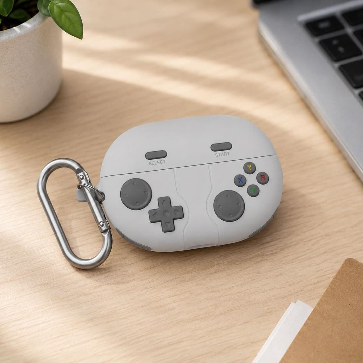 For Huawei FreeBuds Pro 5 XDcase Retro Game Console Style Silicone Earbuds Case (Grey)