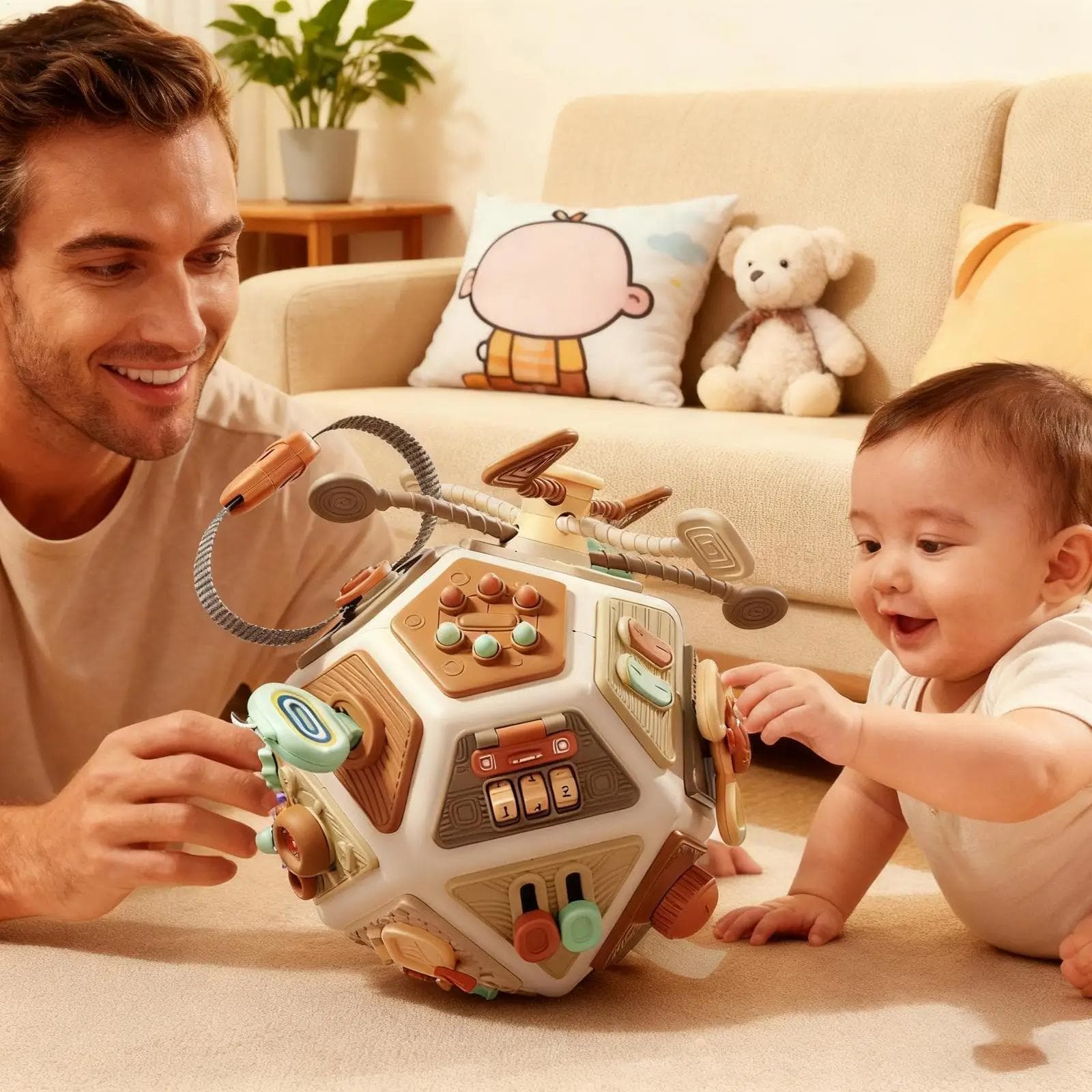 Baby Busy Board Cube Toys 22-in-1 Montessori Sensory Early Education Toy