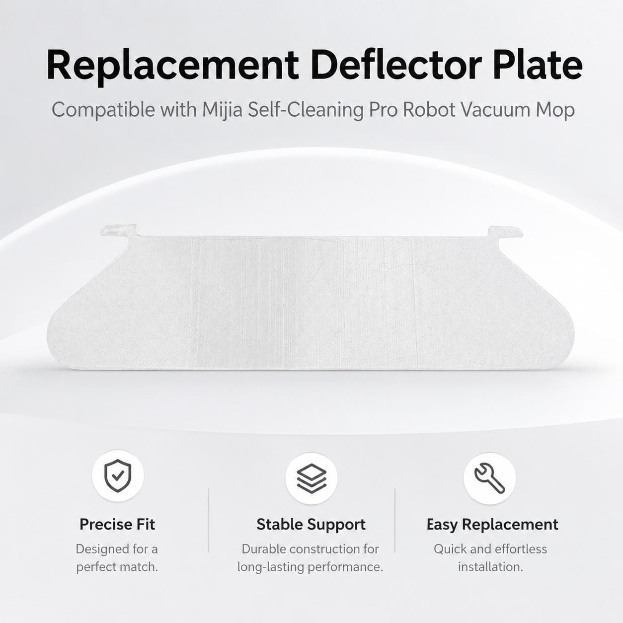 Robot Vacuum Cleaner Replacement Accessories for Xiaomi Mijia Robot Vacuum Mop Pro, Specification:Deflector Plate