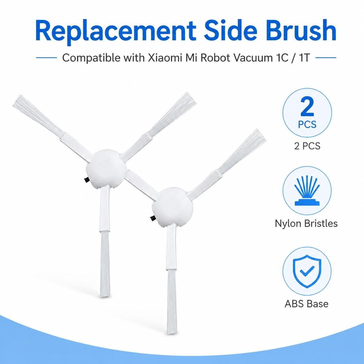Replacement Accessories for Xiaomi Mijia Robot Vacuum Mop 2C / 1C / 1T, Specification:Dual Side Brush