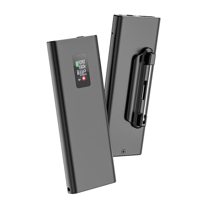 Q31P 0.42-inch Screen Pin-style Voice Recorder, Memory:64GB (Black)