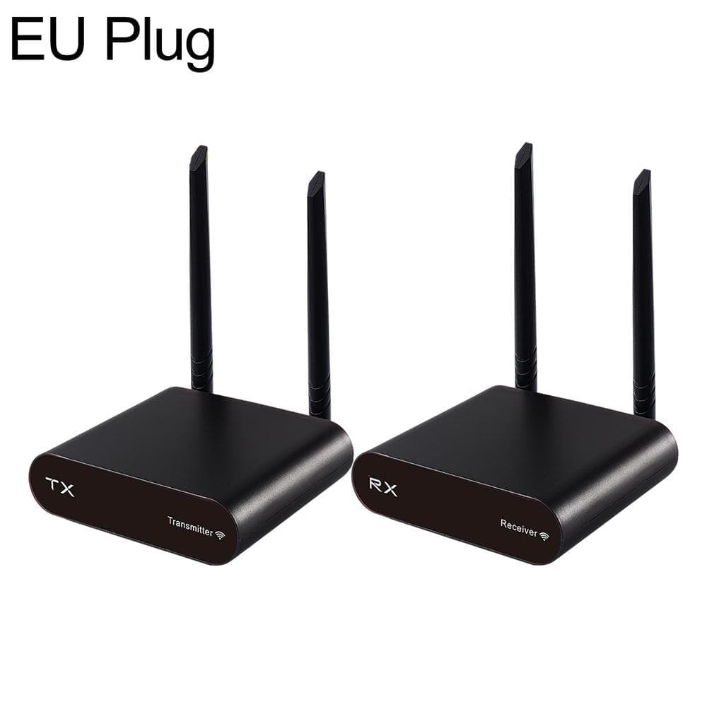 AU680 Audio Transmission Adapter Wireless Speaker Transmitter and Receiver Kit, EU Plug (Black)