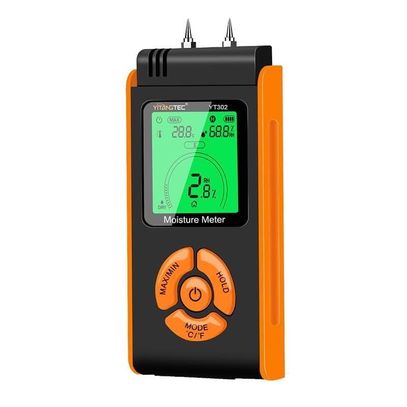 YT302 Metal Probes Eood Moisture Meter Supports Temp & RH Testing