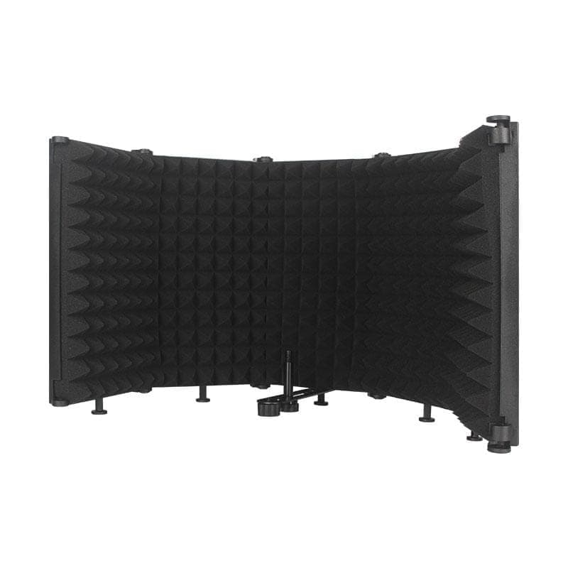 M5 Foldable Five-Panel Microphone Isolation Shield Windproof Screen (Black)