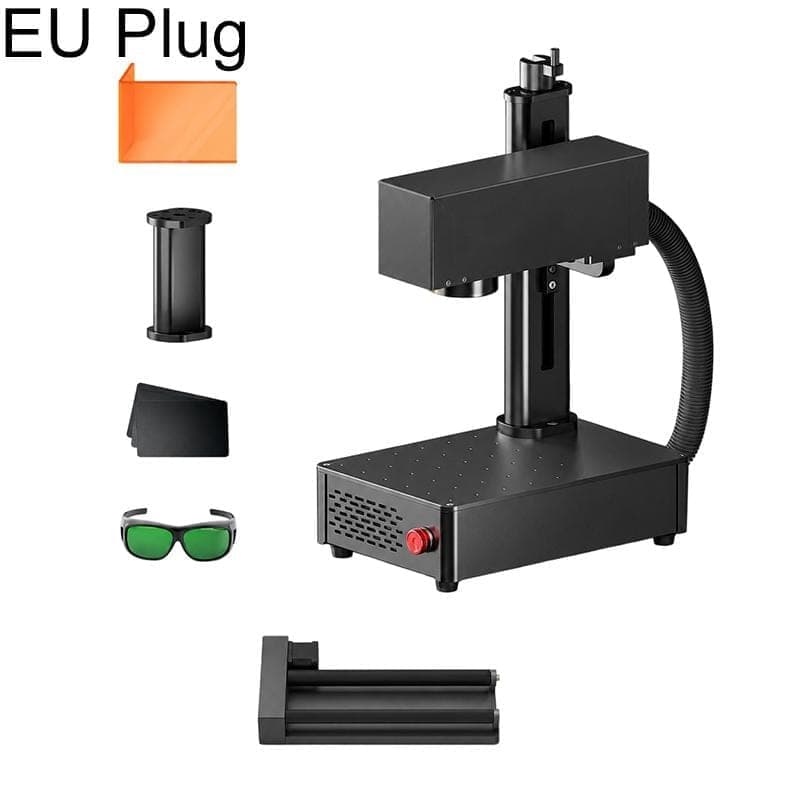 DAJA S4Mini Fiber Laser Marking Machine High-Precision Metal Engraving Machine for Industrial Use, Model:S4Mini + Rotary Axis