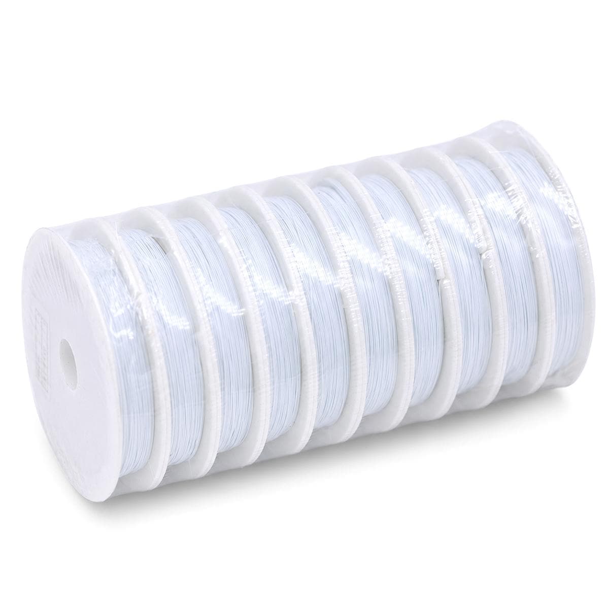 10 PCS/Pack Beading Wire Stainless Steel Jewellery Wire Craft Wire for Jewelry Making Crafts Supplies, Size:0.38mm (White)