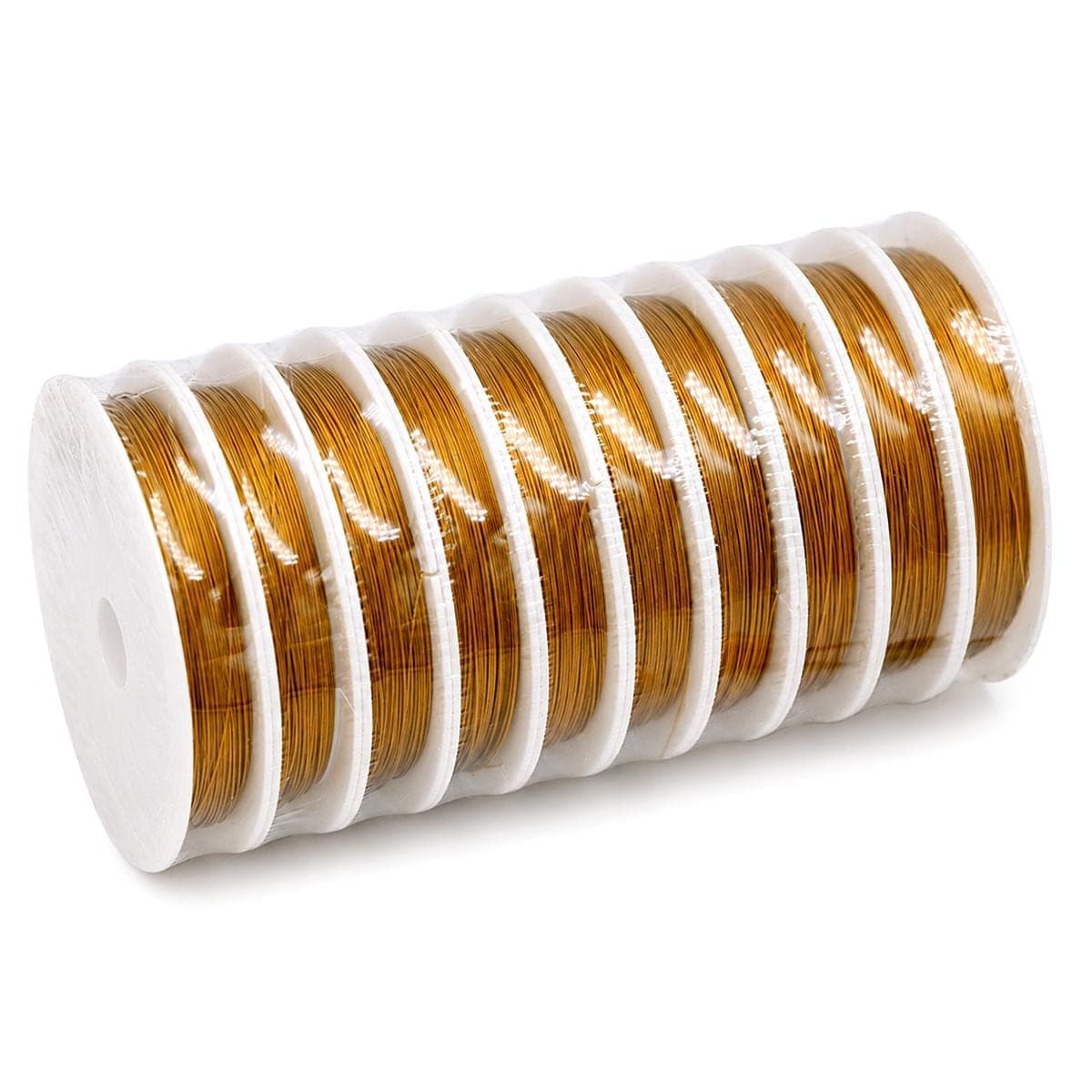 10 PCS/Pack Beading Wire Stainless Steel Jewellery Wire Craft Wire for Jewelry Making Crafts Supplies, Size:0.38mm (Gold)