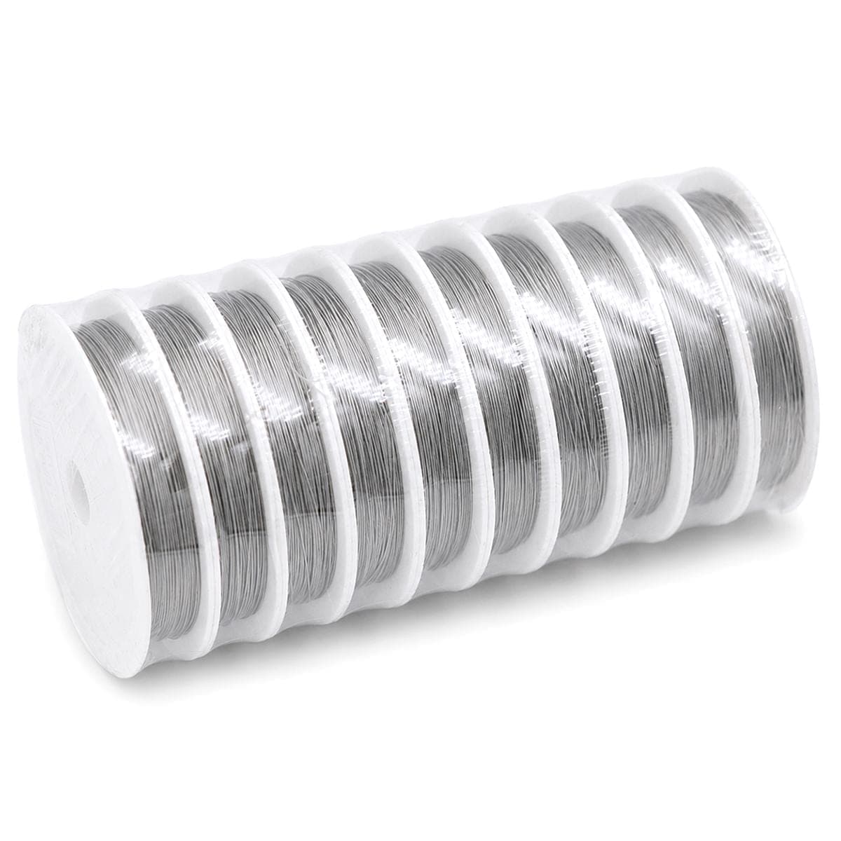 10 PCS/Pack Beading Wire Stainless Steel Jewellery Wire Craft Wire for Jewelry Making Crafts Supplies, Size:0.45mm (Natural)