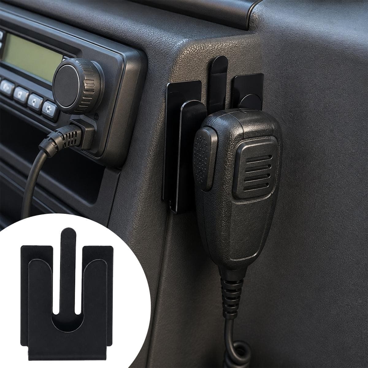 Adhesive Handheld Speaker Microphone Shoulder Mic Mount