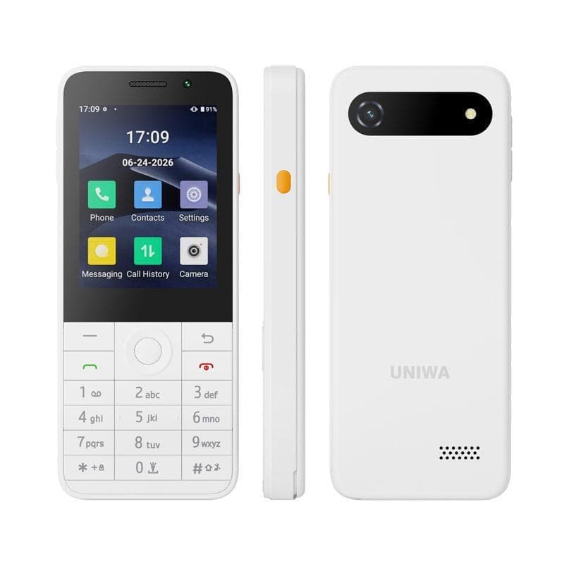 UNIWA A2808 Keypad Phone, 3GB+32GB, Network: 4G(White)