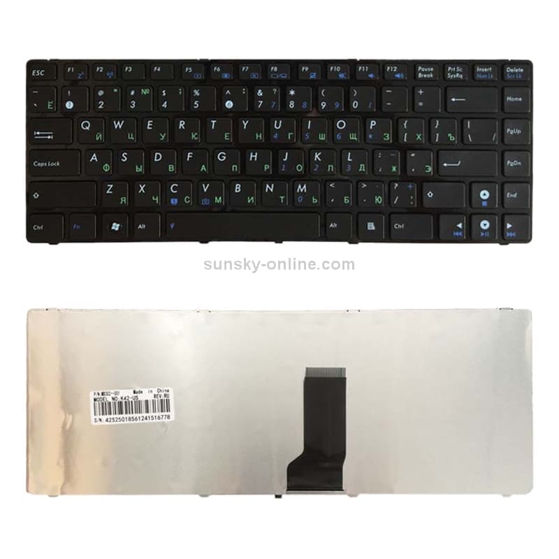RU Keyboard for Asus K42J X43 X43B A43S A42 K42 A42J X42J K43S UL30 N42 N43 B43 U41 K43S U35J UL80 (Black)