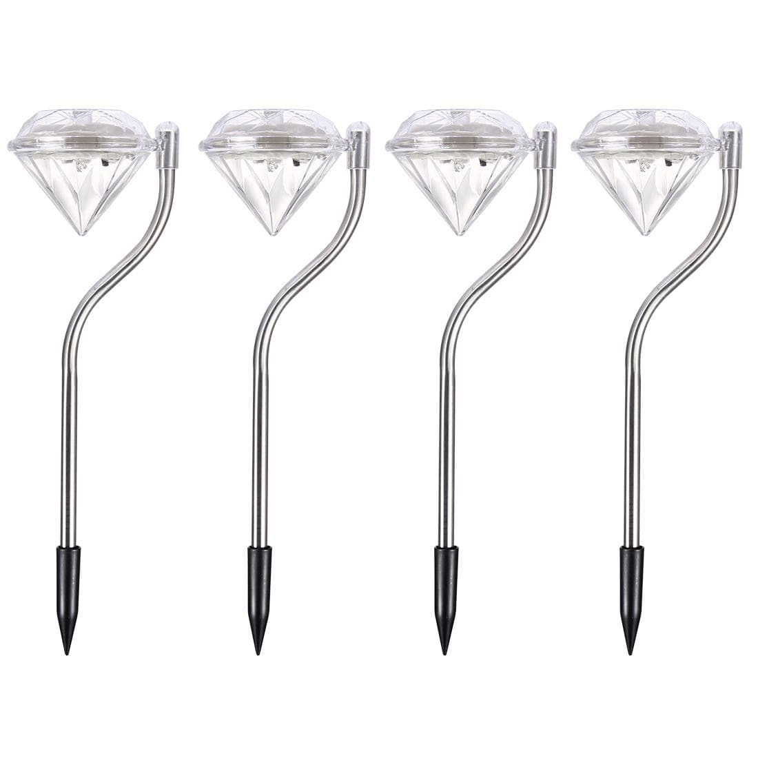 A108 4 PCS LED Solar Power Lamp, Outdoor Garden Landscape Path Decorative Diamond Lights, Random Color Delivery