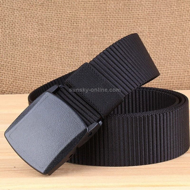 YKK 3.8cm Wide Outdoor Riding Hiking Sports Casual Style Multifunctional Nylon Waist Belt (Black)