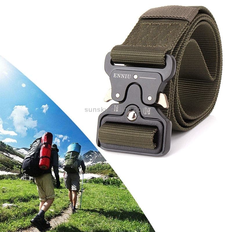 ENNIU 4.3cm Wide Outdoor Casual Nylon Belt Adjustable Multifunction Training Belts for Men