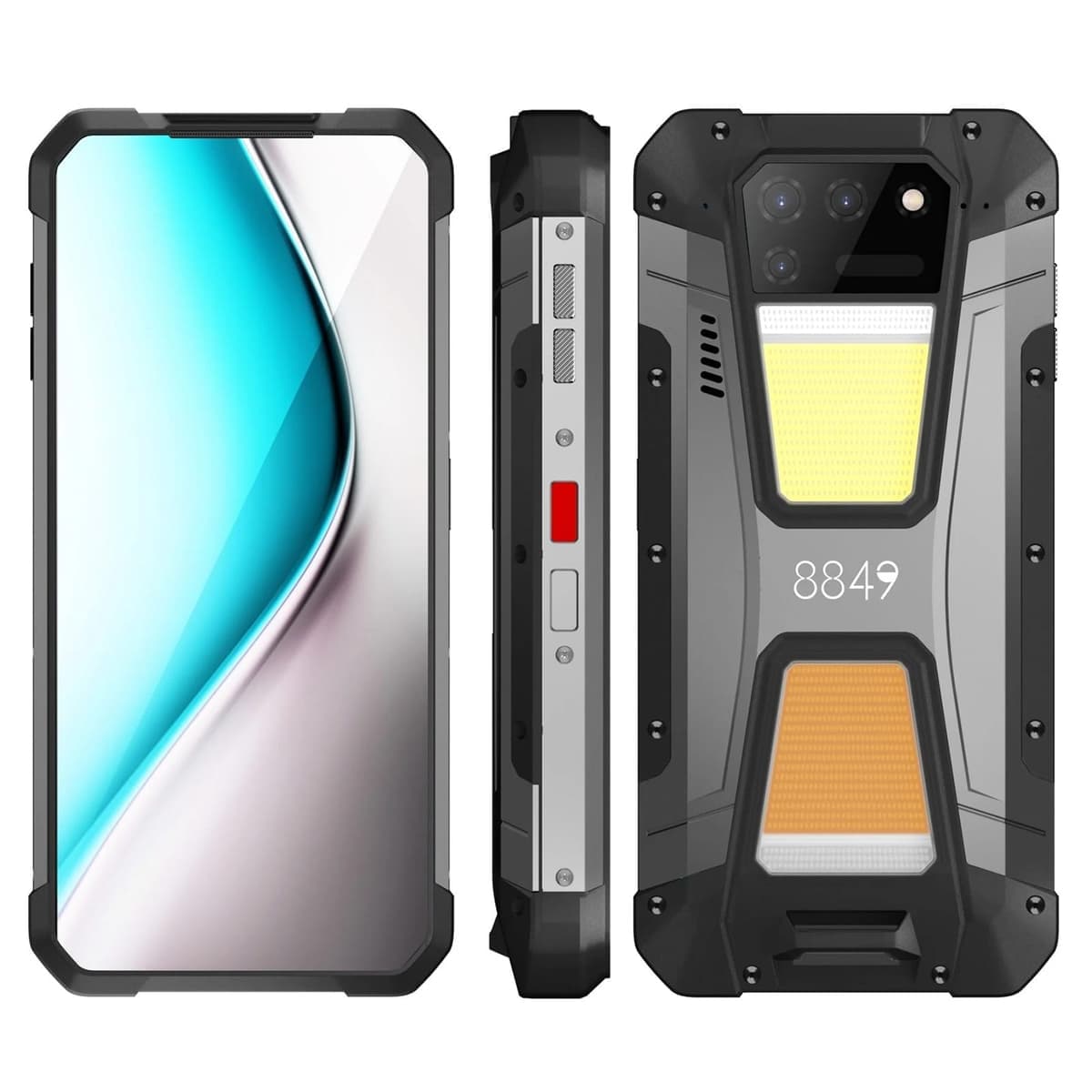 Unihertz Tank 2 Laser Projector Rugged Phone, 108MP Camera, Night Version, 12GB+256GB, Waterproof Dustproof Shockproof, Side Fingerprint Identification, 15500mAh Battery, 6.79 inch Android 13 MTK6789 Octa Core up to 2.2GHz, Network: 4G, NFC, Global Version (Black)