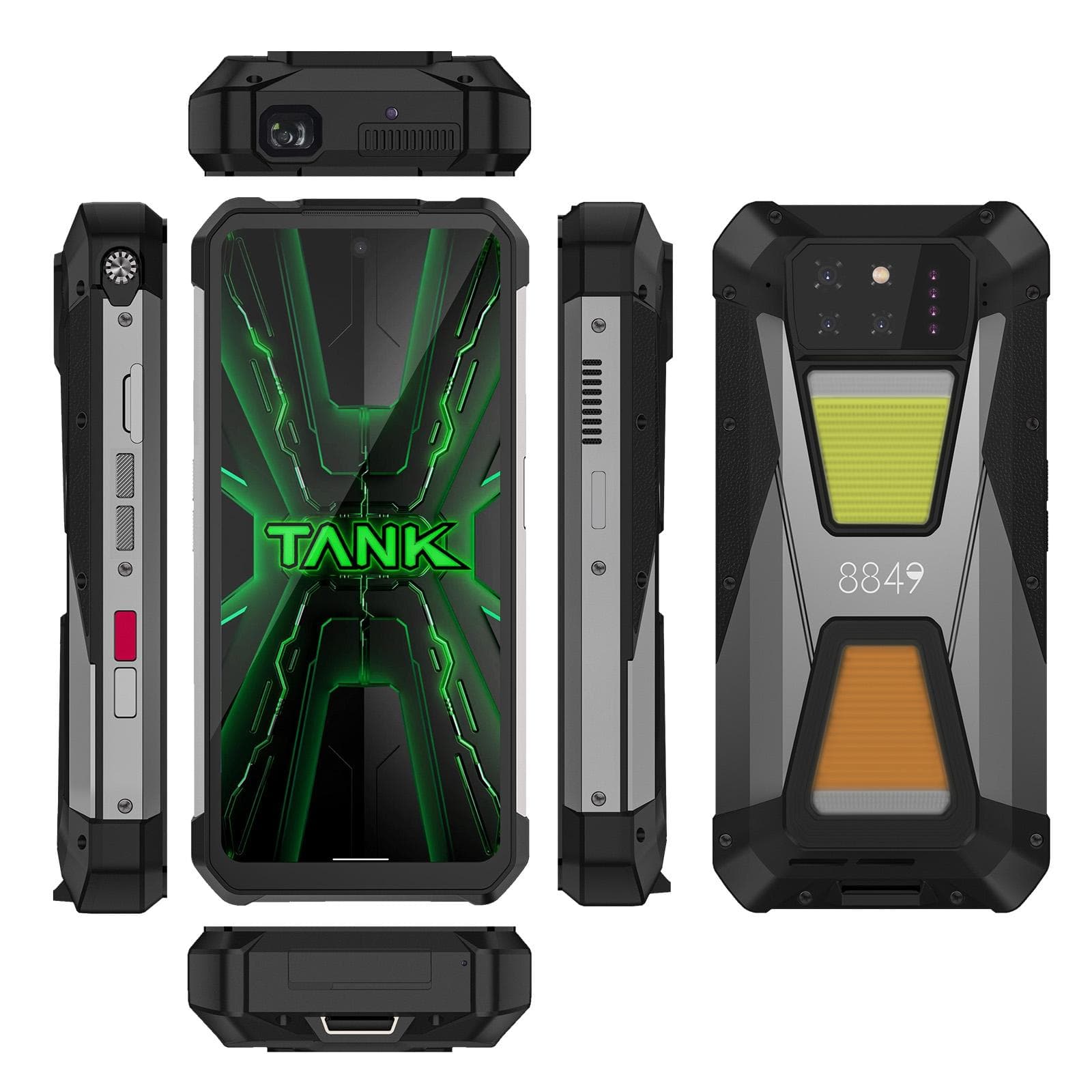 Unihertz 8849 Tank 3S Night Vision Projector Rugged Phone, 12GB+256GB, 6.79 inch Android 14 Dimensity 8200 Octa Core, Network: 5G (Black)