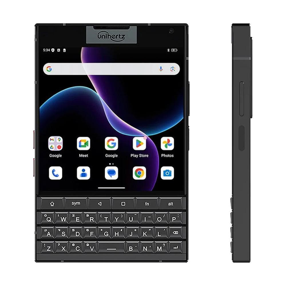 Unihertz Titan 2 QWERTY Physical Keyboard Phone, 12GB+512GB, Fingerprint, 4.5 inch + 2 inch Android 15 Dimensity 7300 5G Octa-Core, Network: 5G, NFC, OTG (Black)
