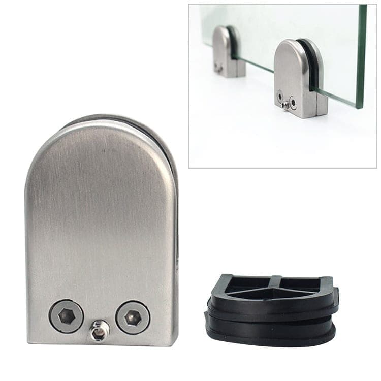 9-14mm Flat Bottom Matte Polished 201 Stainless Steel Fixed Clip Railing Glass Wood Layer Board Clamp Bracket