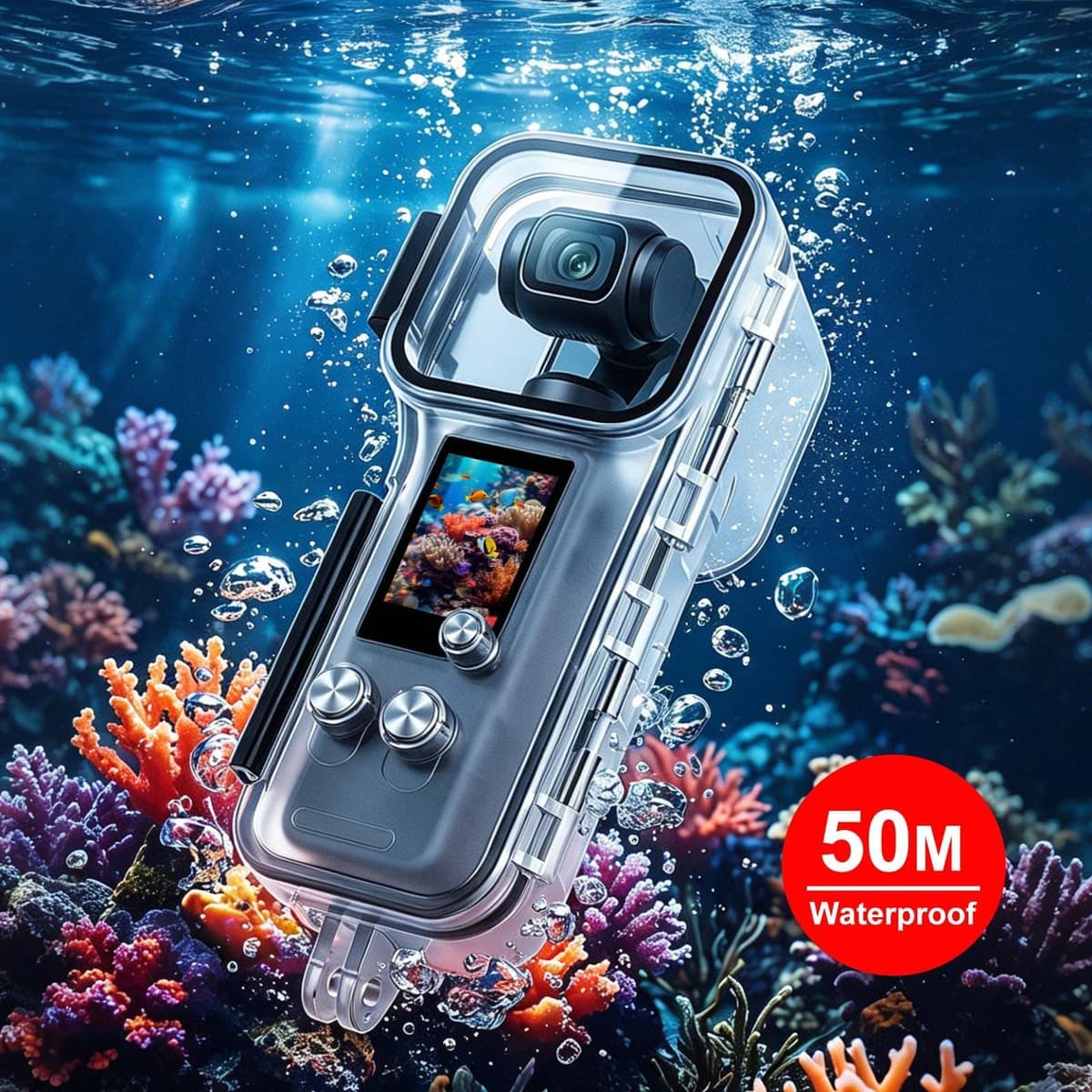 For DJI Osmo Pocket 4 PULUZ Gimbal Camera Underwater Waterproof Housing Diving Case