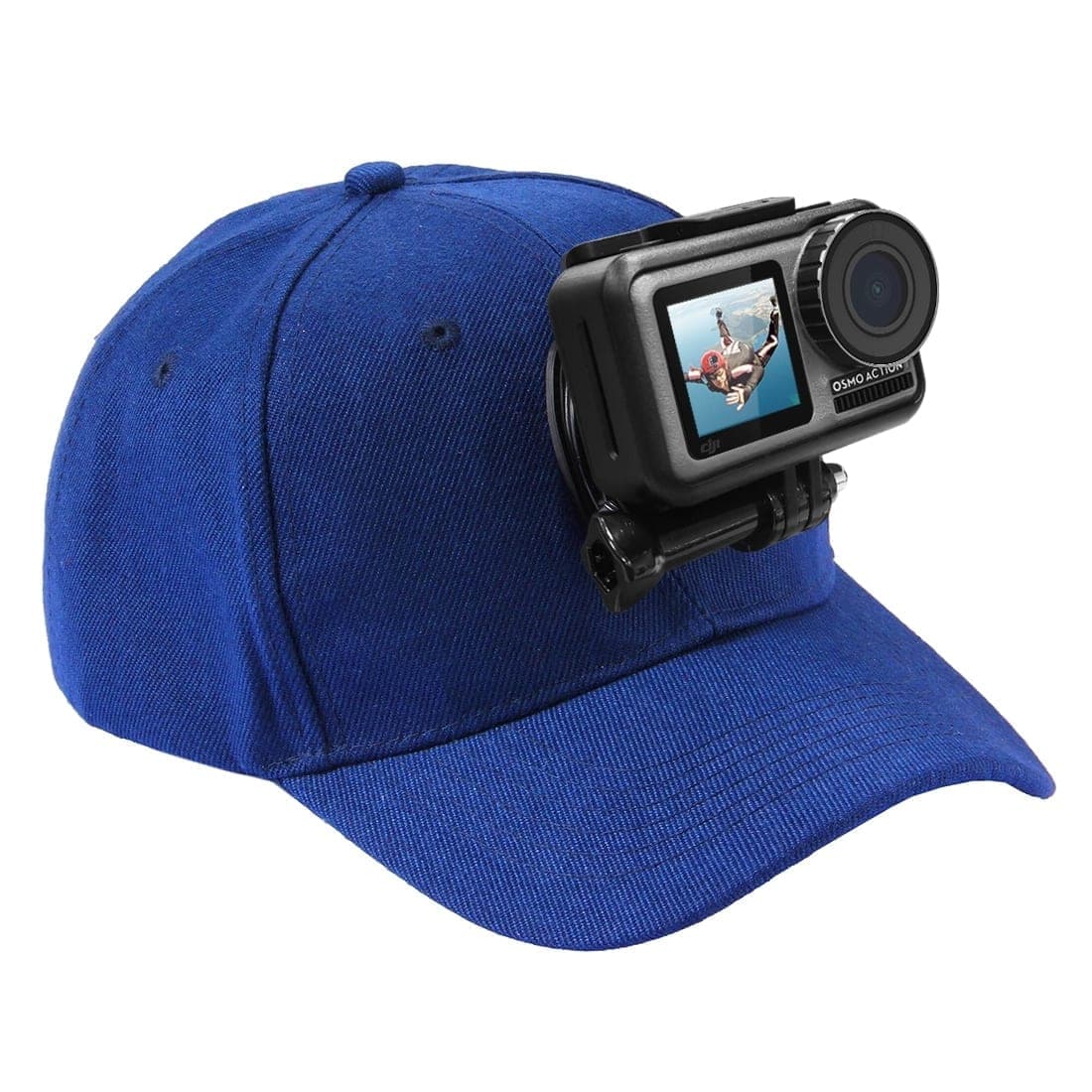 PULUZ Baseball Hat with J-Hook Buckle Mount & Screw for GoPro, DJI OSMO Action and Other Action Cameras (Blue)