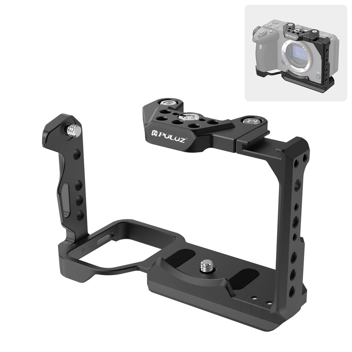 For Sony ILME-FX30 / FX3 PULUZ Metal Camera Cage Stabilizer Rig with NOTA Slider (Black)