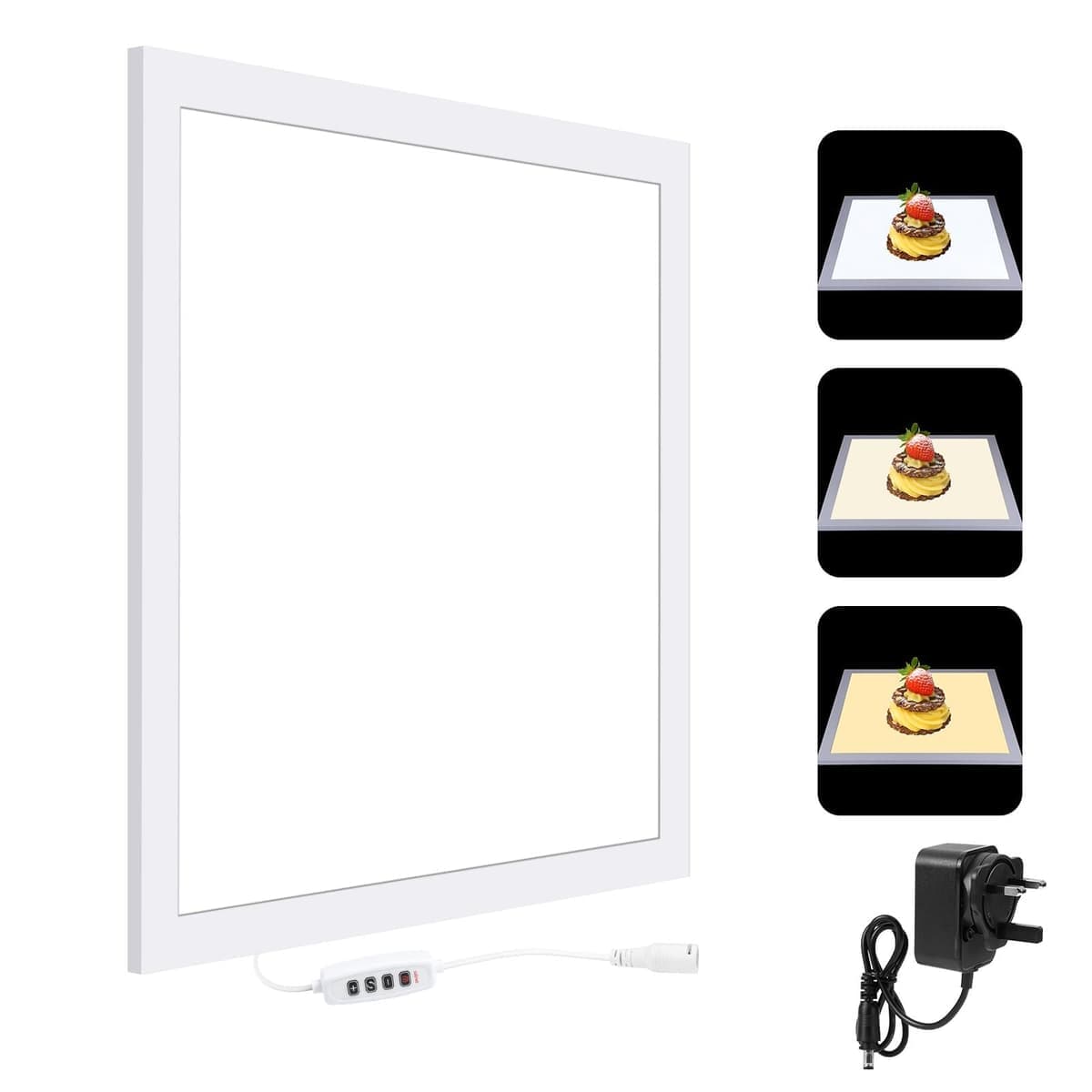 PULUZ 1000LM LED Acrylic No Polar Dimming Shadowless Light Pad with Switch for 40cm Photo Studio Box
