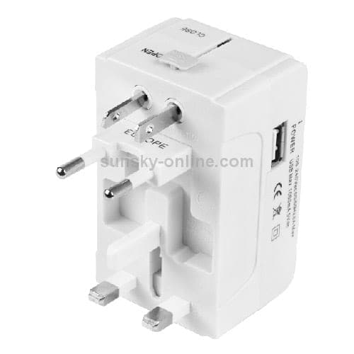 933L 4 in 1 (EU + UK + AU + US Plug) Universal USB Charger Travel Adaptor