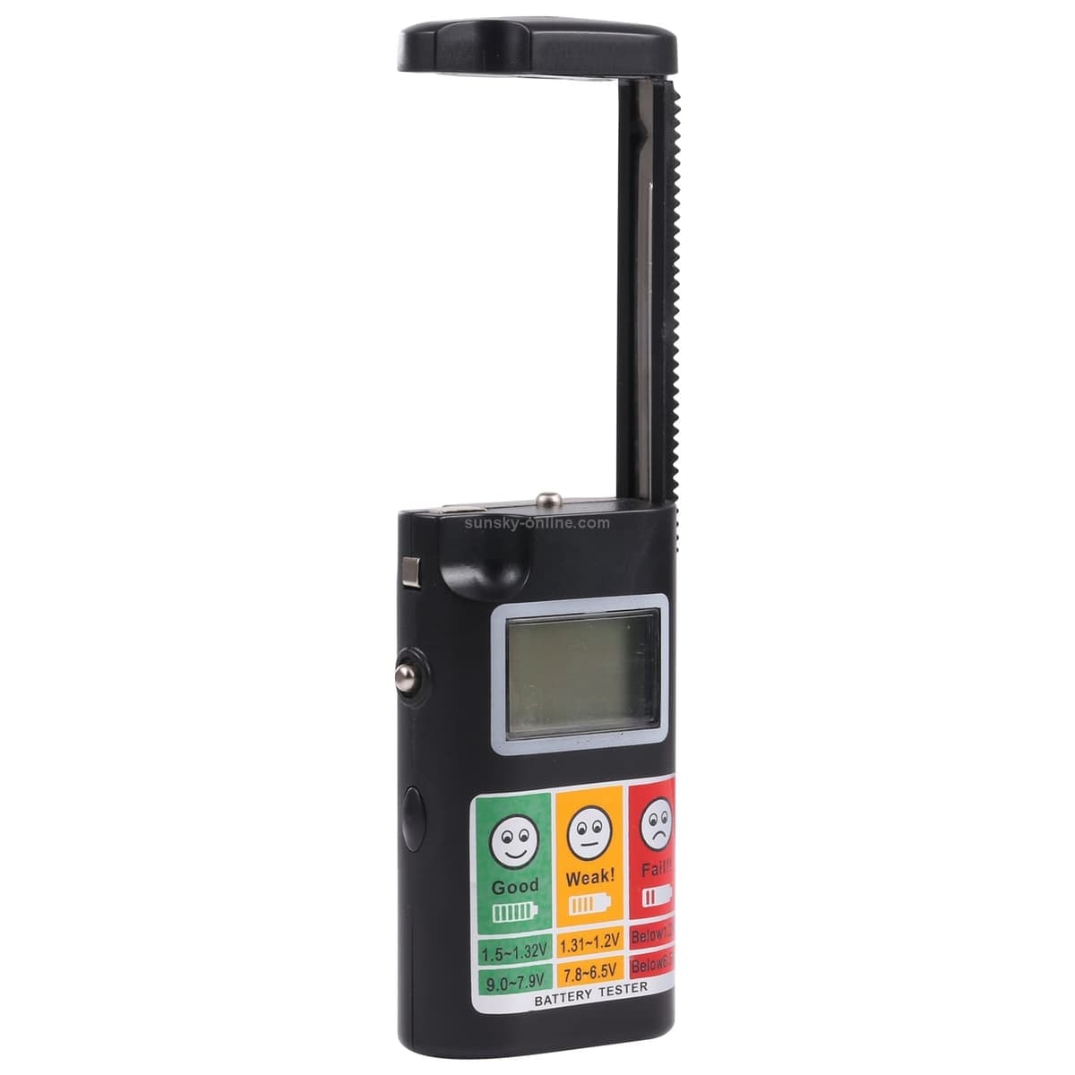 Digital LCD Screen Battery Tester for R20S / R14S / R6S / R03 / R1 / Button / 6F22 (Black)