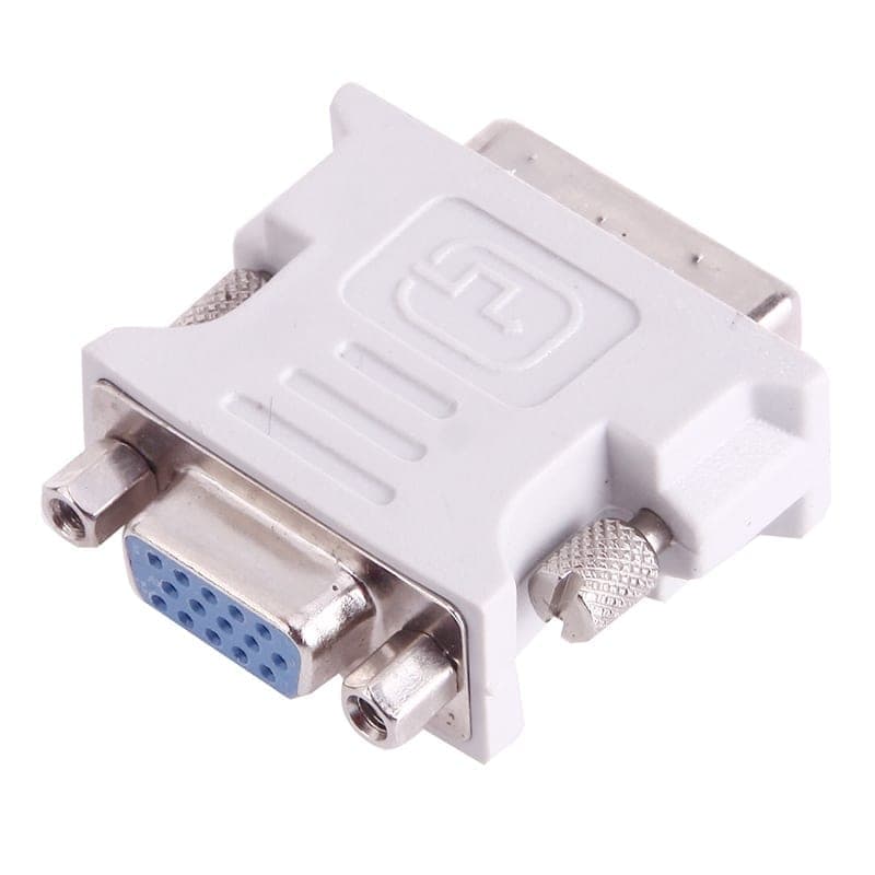 DVI-I Male Dual-Link 24 + 5 to 15 Pin VGA Female Video Monitor Adapter Converter (Grey)