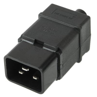 3 Prong Male AC Wall Universal Travel Power Socket Plug Adaptor (Black)