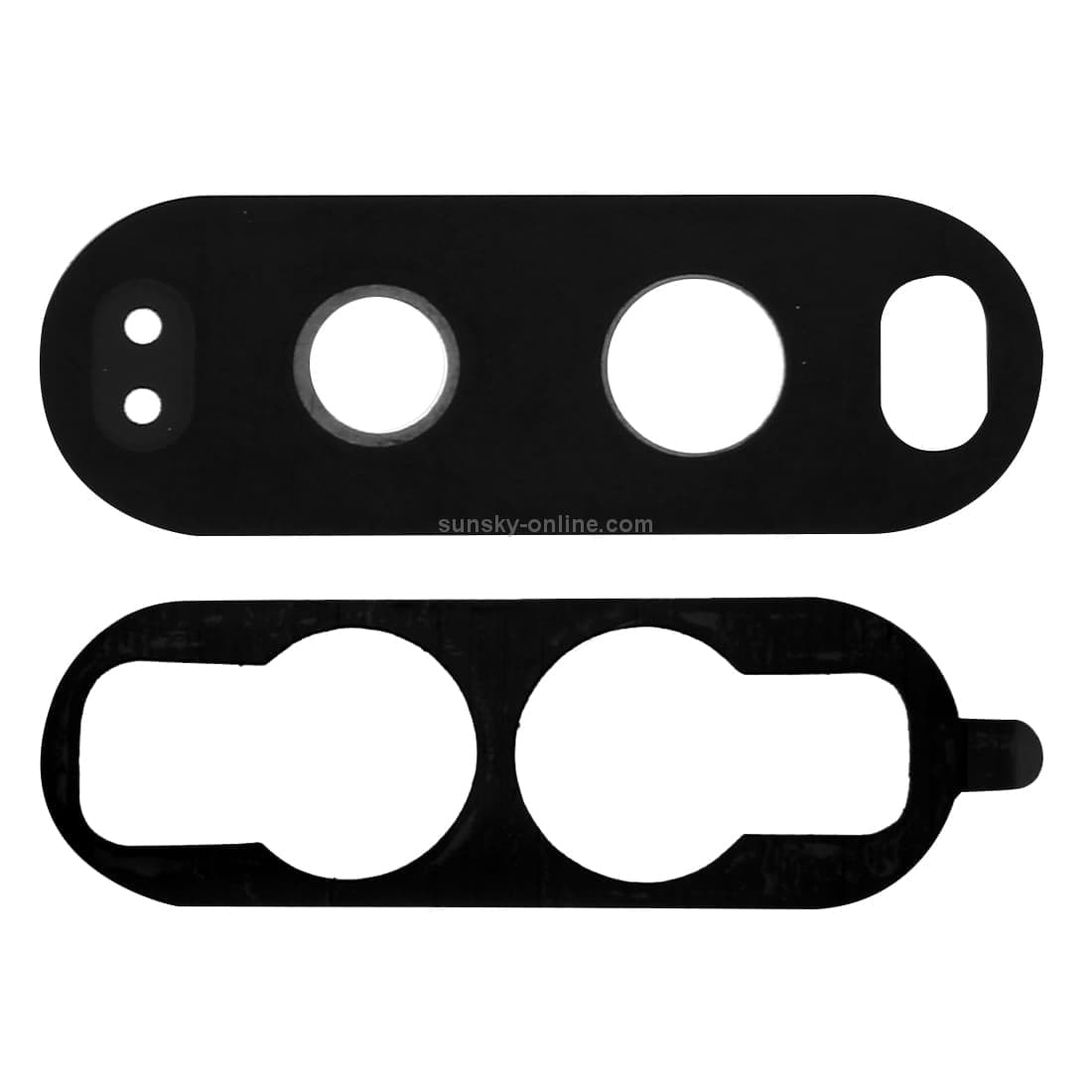 10 PCS Back Camera Lens with Adhesive for LG V20 (Black)