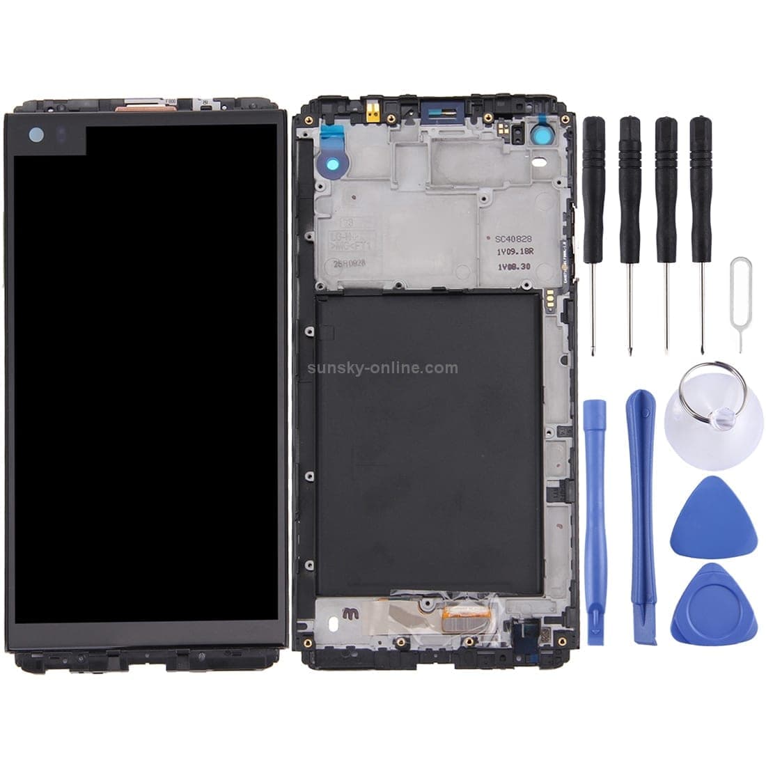 LCD Screen and Digitizer Full Assembly with Frame for LG V20 VH990, H918, H910, LS997, US996, VS995, F800L, F800S, F800K, H915, H910PR (Black)