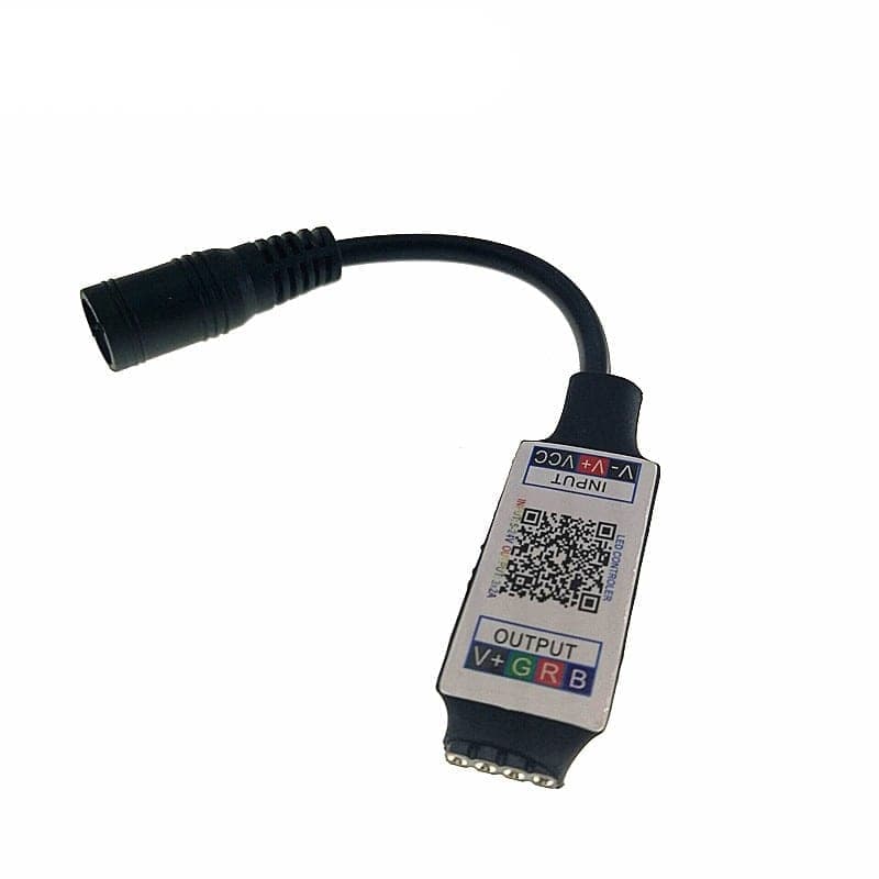 Mini RGB Bluetooth Controller Light Strip Controller For RGB LED Strip DC5V 12V 24V (Black)