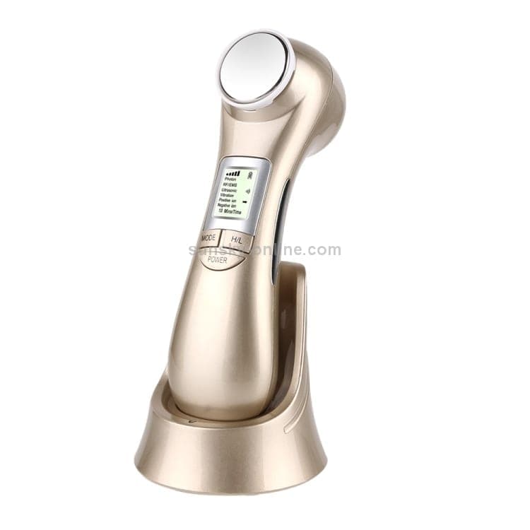 OFY9901 Face Skin EMS Mesotherapy Electroporation RF Radio Frequency Facial LED Photon Skin Care Face Lift Tighten Remove Wrinkle (Gold)