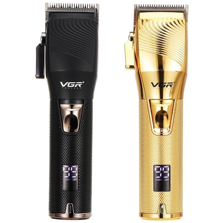 VGR V-280 10W USB Metal Electric Hair Clipper with LED Digital Display (Gold)
