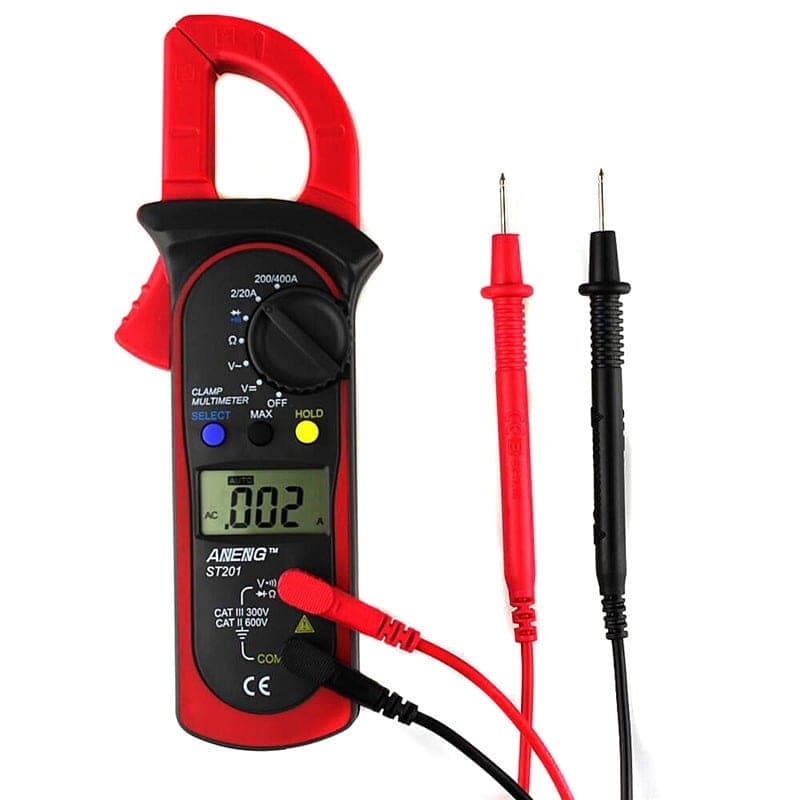 ANENG ST201 AC And DC Digital Clamp Multimeter Voltage And Current Measuring Instrument Tester (Red)